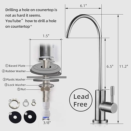 Geekpure 5 Stage Reverse Osmosis RO Drinking Water Filter System with Booster Pump Extra 4 Filters-75GPD