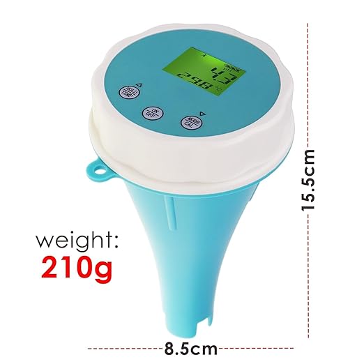 6-in-1 Smart Water Quality Tester Bluetooth Floating Monitor for Pools, Spas, and Hydroponics - pH, EC, ORP, Chlorine, Salinity, and Temperature Measurement