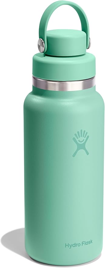 Hydro Flask Water Bottle - Insulated Stainless Steel - Wide Mouth Flex Chug Lid, Non Spill, Leakproof in 32 Oz Mermaid Green