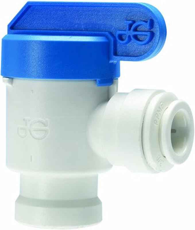 APEC Water Systems Tank-4 4 Gallon and John Guest 3/8 Inch O.D. Tube Size x 1/4 Inch NPTF Speedfit to Female Shut Off Valve Bundle