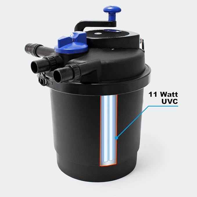 Grech CPF-6000 UV Pond Filter, 11W, 2378gph