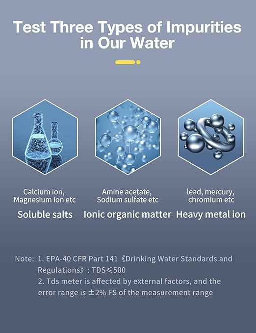 Tds Meter Digital Water Tester - Affordable & Reliable Water Testing Kits for Drinking Water - 0-9990ppm - 1s Get Accurate Reasult for Home, Well, Tap Water Quality Test and More!