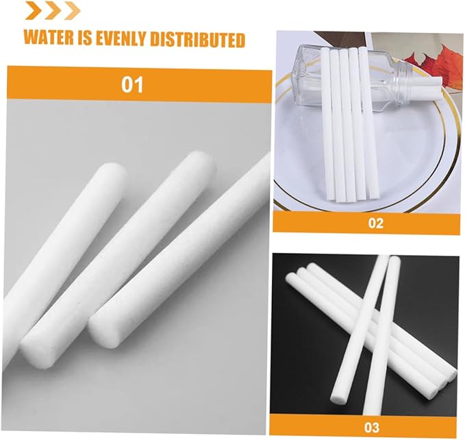 50pcs Fiber Diffuser Sticks for Essential Oil Humidifiers Replacement Filters for Car and Home - AquaVibe