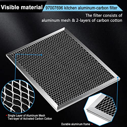 97007696 Charcoal Filter Replacement for Range Hood 41F Grease Filter 6105c 8 (4 Count)