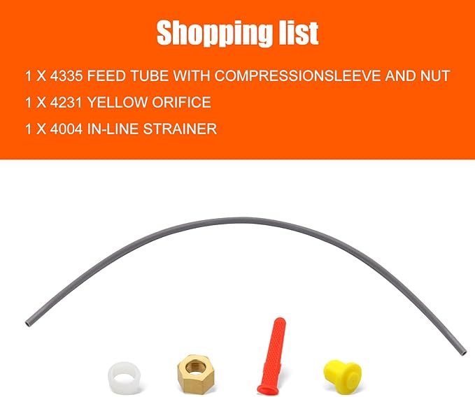 4335 Feed Tube Compatible with Humidifier Models 400, 500, 600 Humidifier Parts Accessories Includes 4004 In-Line Strainer, 4231 Yellow Orifice, 4331 Water Distribution Tray - AquaVibe