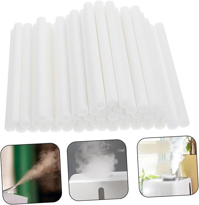 50pcs Cotton Filter Sticks for Humidifier and Diffuser 10x140mm Fragrant Volatile Wicks for Home and Car Replacement Humidifier Filters Easy to Use - AquaVibe