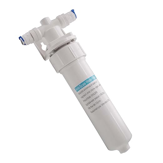 Westbrass F400 Under Sink In-Line Water Filter Unit and Cartridge for Instant Hot or Pure Water Dispenser Faucets