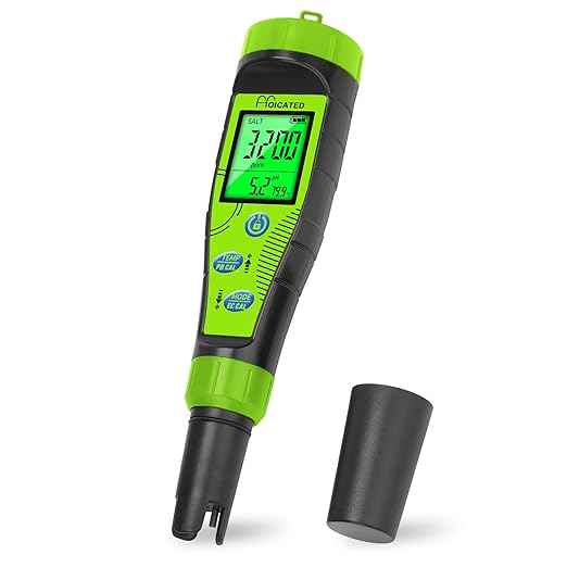 Digital Pool Salt Tester for Swimming Pool Large Simultaneous Screen Salinity pH Meter for Koi Pond Aquarium Fish Tank Hot Tub EC Tester for Indoor Garden Hydroponics Water Quality Tester