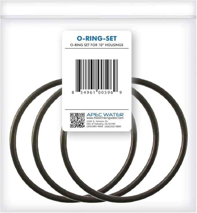 APEC Water Systems Set 3 Pcs 3.5" O.D. Replacement ORing for Reverse Osmosis Water Filter Housings with Lubricant