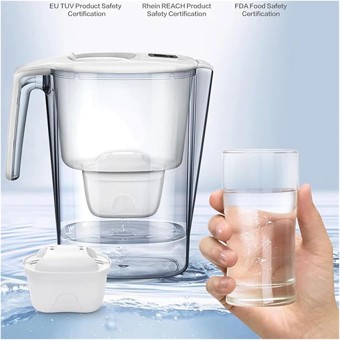 Water Purifier 3.6L Water Purifier Activated Carbon Filter Kitchen Water Purifier Household Water Tank (Color : 3.6L Blue)