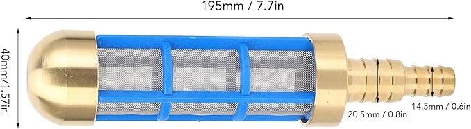 AUNMAS Garden Hose Filter, Hose Water Suction Strainer Pressure Washer Inlet Filter for RV Camping Car Wash Water Hose