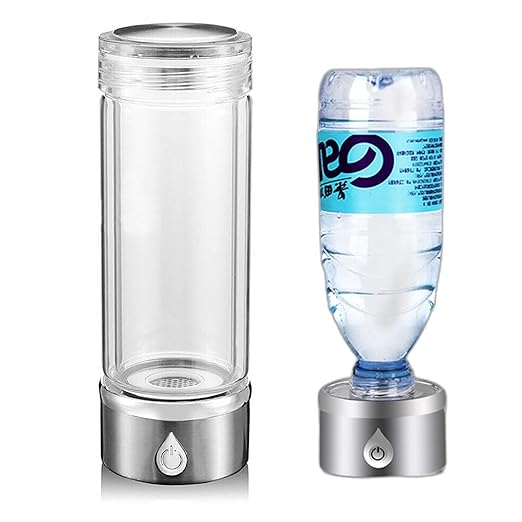 1500ppb Hydrogen Rich Water Bottle Generator, 420ml Portable Hydrogen Water Cup, USB Rechargeable Ionized Water Generator, Home Office Use