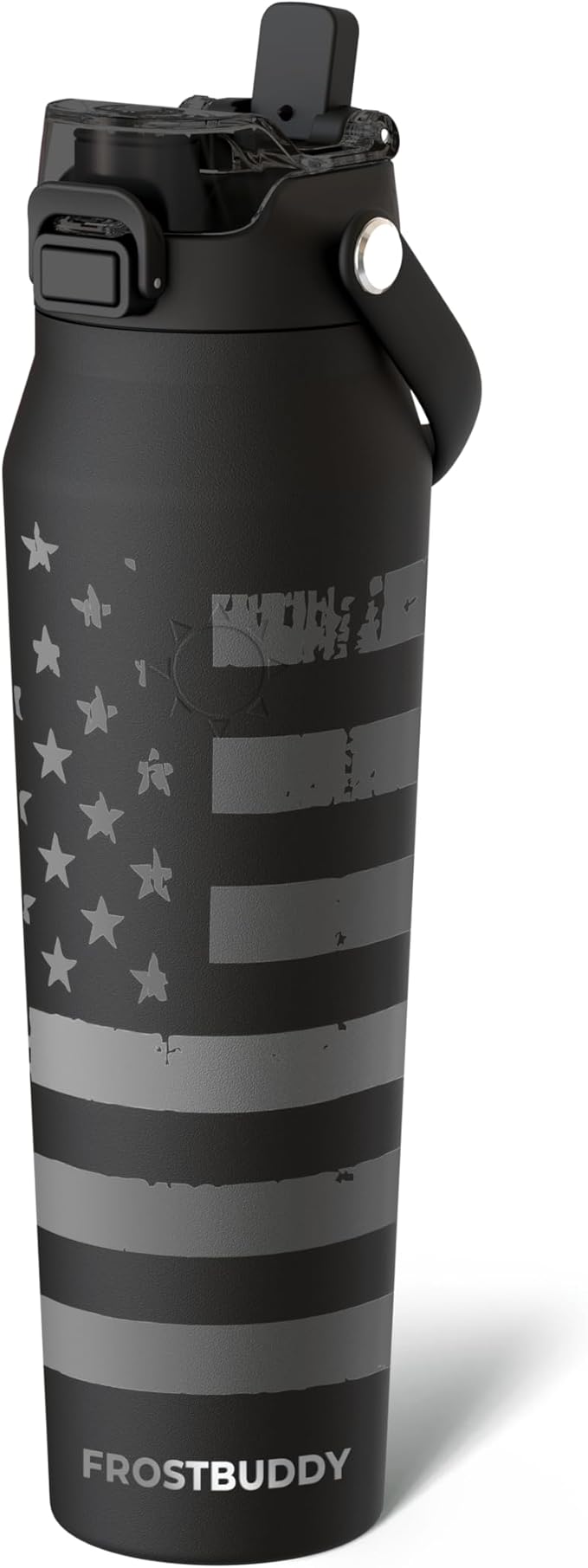Frost Buddy 32oz Bottle Buddy with Straw & Chug Lid | Leak-Proof Stainless Steel | 24-Hours Cold | Sweat-Proof, Cup Holder Friendly | Ideal for Gym, Travel, Sports & Everyday Hydration