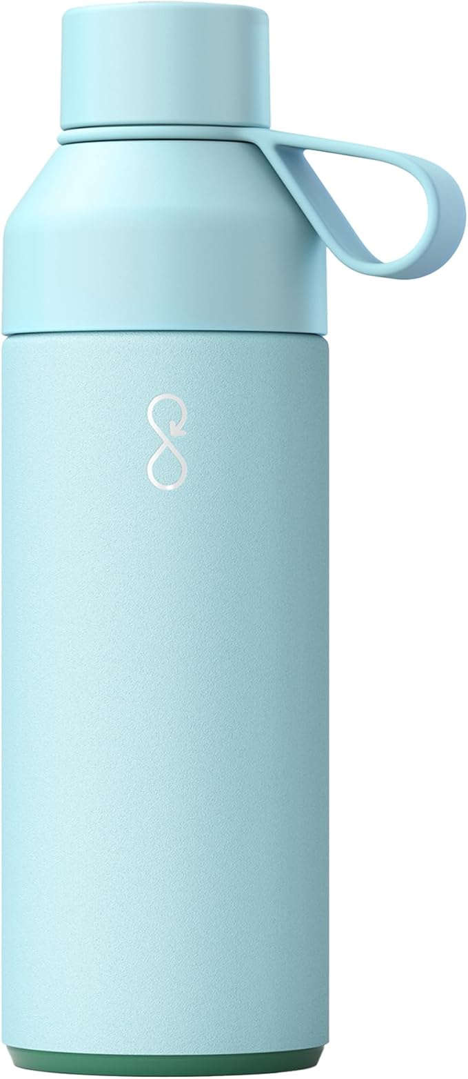 Ocean Bottle - Recycled Stainless Steel Drinks Reusable Water Bottle - Eco-Friendly & Reusable - Sky Blue - 17 oz