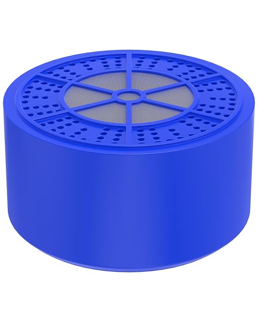 Bathtub Water Filter Replacement Cartridge, Multi-Stage Filtration Removes 99% Chlorine & Heavy Metals, for Solid Stainless Steel Bath Filter,Blue