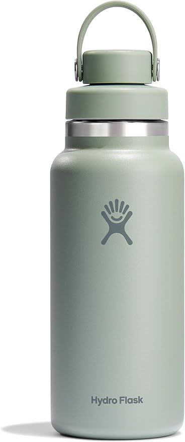 Hydro Flask Water Bottle - Insulated Stainless Steel - Wide Mouth Chug Lid, Non Spill, Leakproof in 32 Oz Tonal Agave Green