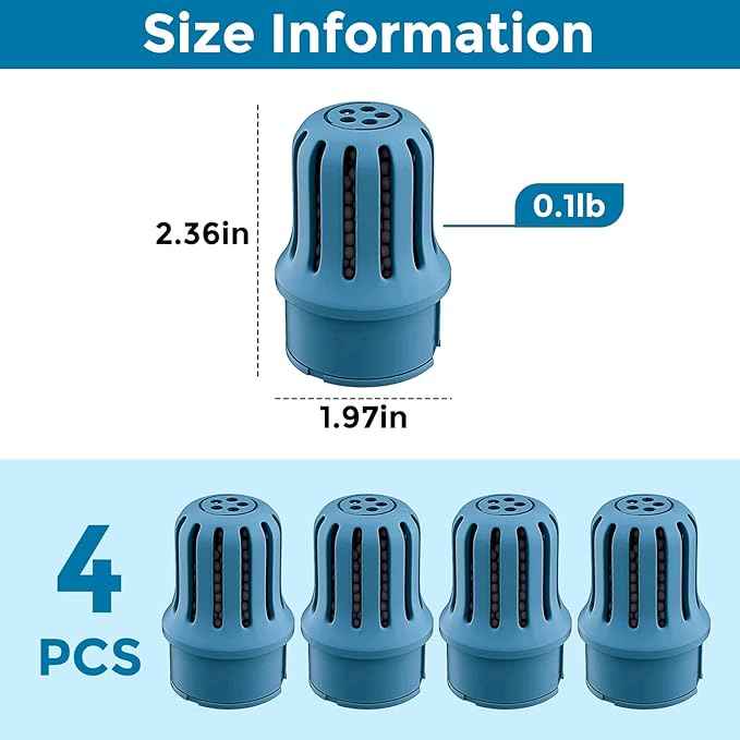 VANNON 4Pcs Pet Water Filter Sets, Activated Carbon Filter Replacements for Small Animals Water Bottle Dispenser, Replacement Filter Fits for VANNON Filtered Water Dispensers