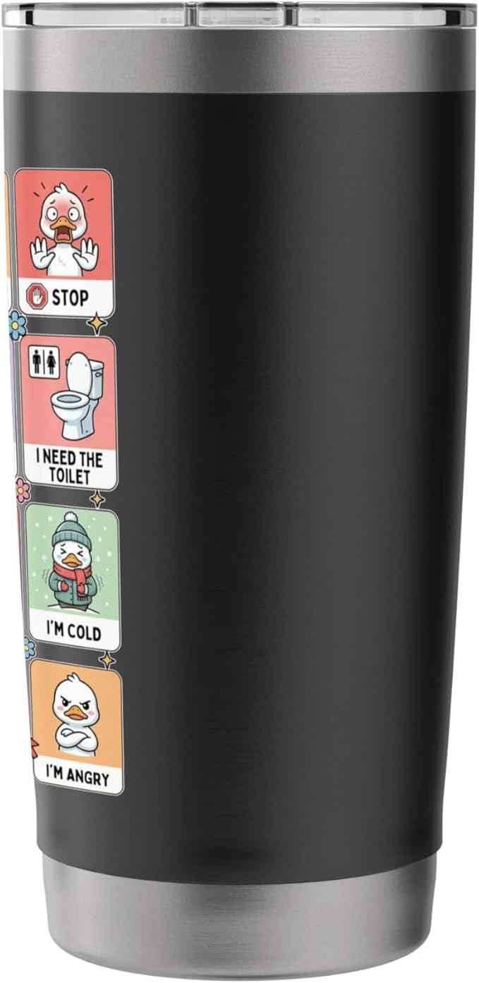 Autism ACC Communication Non Verbal Love Silly Goose Cute Stainless Steel Insulated Tumbler