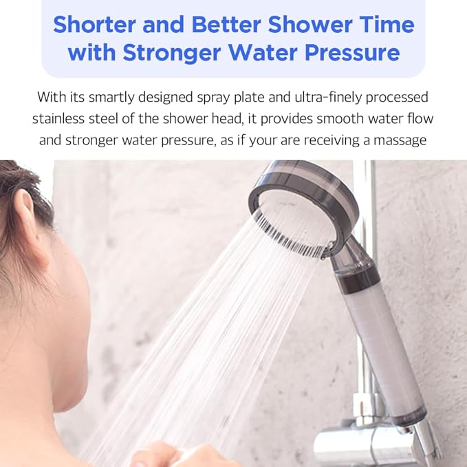Filtered Shower Head with Carbon Filter - High Pressure Handheld Shower Head, Reduces Chlorine & Odor | DAELIM Bath, Made in Korea
