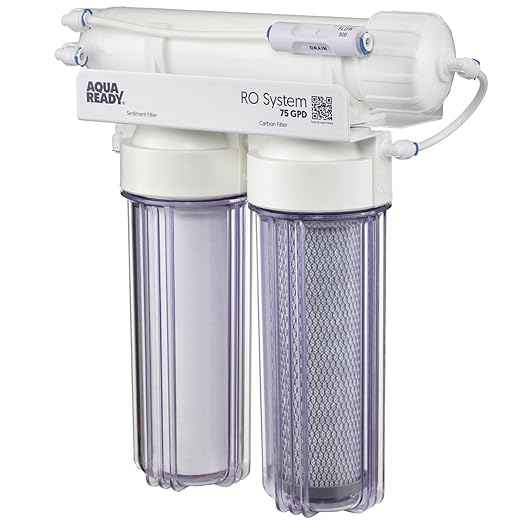 3 Stage Reverse Osmosis RO Water Filter | 75 Gallons Filtration Per Day | Easy DIY Install | Purified Water Removes Chlorine, Fluoride, Nitrates, and Heavy Metals