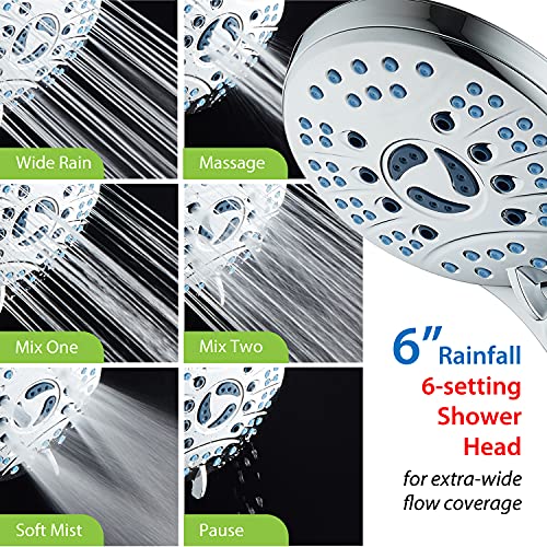 AquaCare 50 mode High Pressure Shower Head Combo with Arm & Dual Power Wash