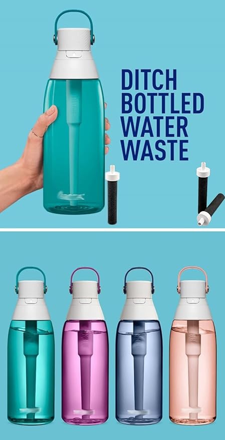 NRP 6-pack Bottle Water Filter Replacement for Brita BB06 Stainless Steel and Plastic Bottles, Each Filter Lasts Two Months or 40 Gallons, Sport Water Bottle Filter