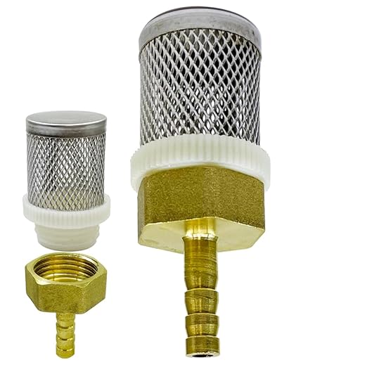 8mm Inline Strainers Filter Copper Tube Joint 8mm Diameter Hose Connection, Garden, Swimming Pool, Fish Tank Hose Filter, Suction Strainers Used to Remove Debris and Reduce Solid Entry