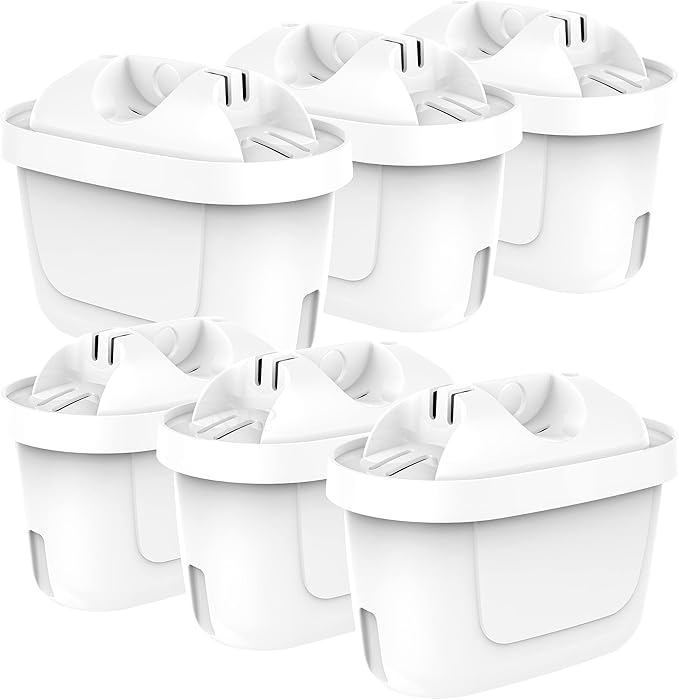 NRP 6-Pack EU Version Water Filter Replacement for Brita Pitcher Maxtra #1001122 Also fits in Levoit, amazonbasics Water Jugs, filtre à eau de pichet Pour Brita