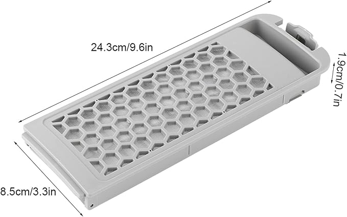 Washing Machine Filter Box, Gray ABS Household Washing Machine Laundry Filter Box Plastic Trap Replacement Part Laundry Accessory Compatible with DC62 00018A DC97 16513A - AquaVibe