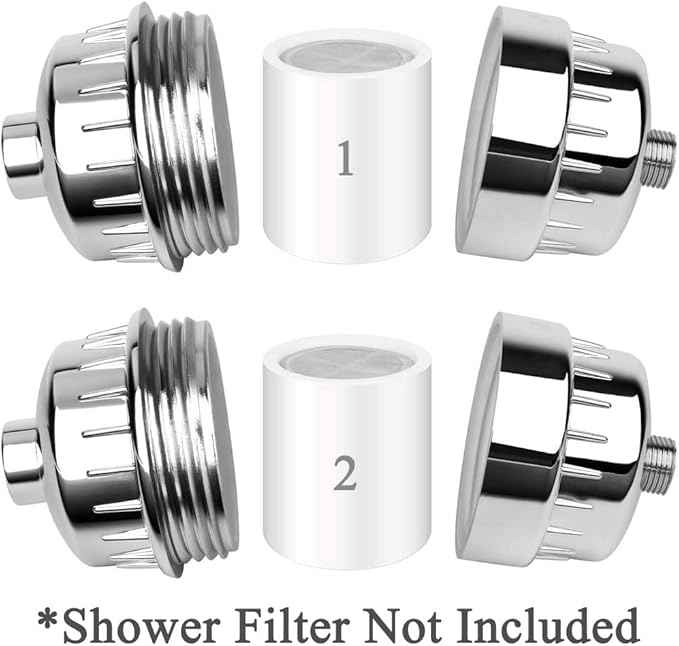 2PCS Shower Filter Replacement Cartridge for Aqua Bliss SF100 SF220,15 Stage Shower Filter for Hard Water Chlorine Reducing Shower Water Head Filter Cartridge,High Output Revitalizing Shower Filter