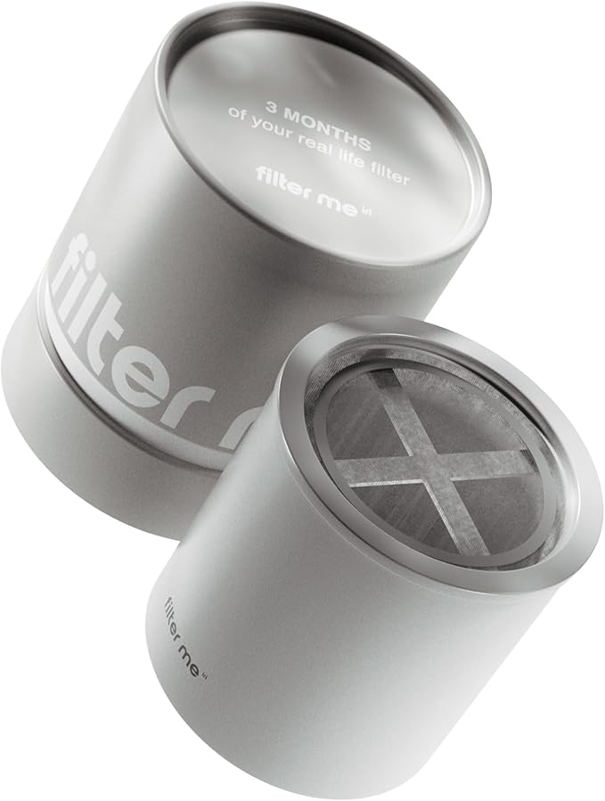 Filter Me IRL Shower Head Filter Replacement Cartridge - Removes Chlorine, Heavy Metals & Harmful Chemicals - Reduces Hair Loss, Acne, Frizz & Breakouts - Improves Skin Texture | 90-Day Supply