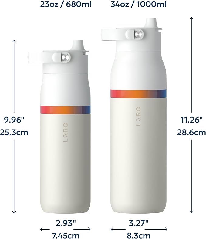 LARQ Bottle Swig Top Amber Vittoria 23 Oz, Granite White
