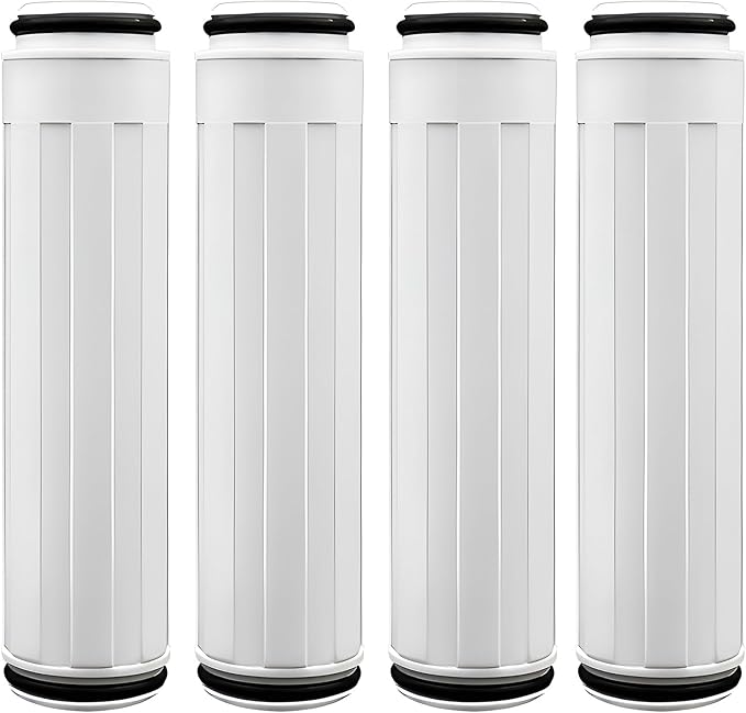 Replacement Filter Compatible For FEELSO High Pressure 3 Spray Mode Filtered Shower Handheld, 15 Stage Hard Water Shower Filter (4pcs), Long bar type, White