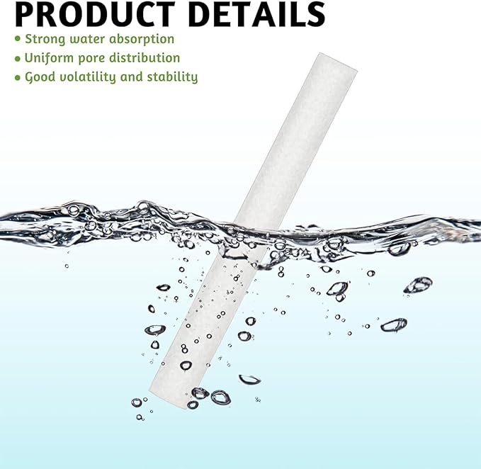 Pack of 100 Humidifier Filter Sticks Replacement Wicks Humidifier Sticks Suitable for Portable Diffuser Cotton - AquaVibe