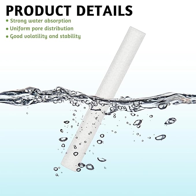 Pack Of 100 Humidifier Wick Easy Installation Cotton Sticks Sponge Texture Suitable For Home And Office Use - AquaVibe
