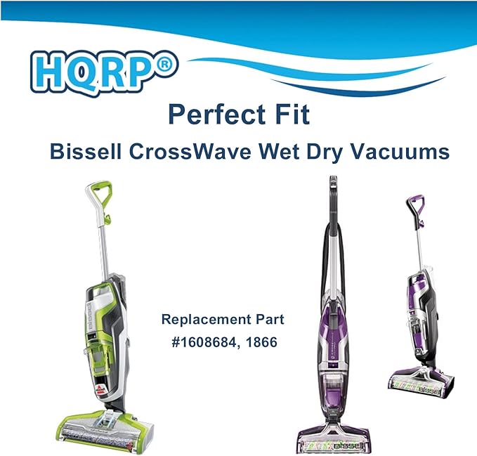 HQRP 4-Pack Filter compatible with Bissell 2328, 2305, 2305K, 2303, 2306A, 2306, 23062, 23068 CrossWave Pet Pro Multi-Surface Wet Dry Vac Vacuum Cleaners - AquaVibe