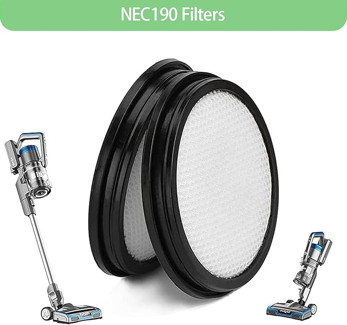 6 Pack Replacement Filters for Eureka RapidClean Pro Cordless Stick Vacuum Cleaner NEC180 NEC185 NEC186 NEC190 - AquaVibe