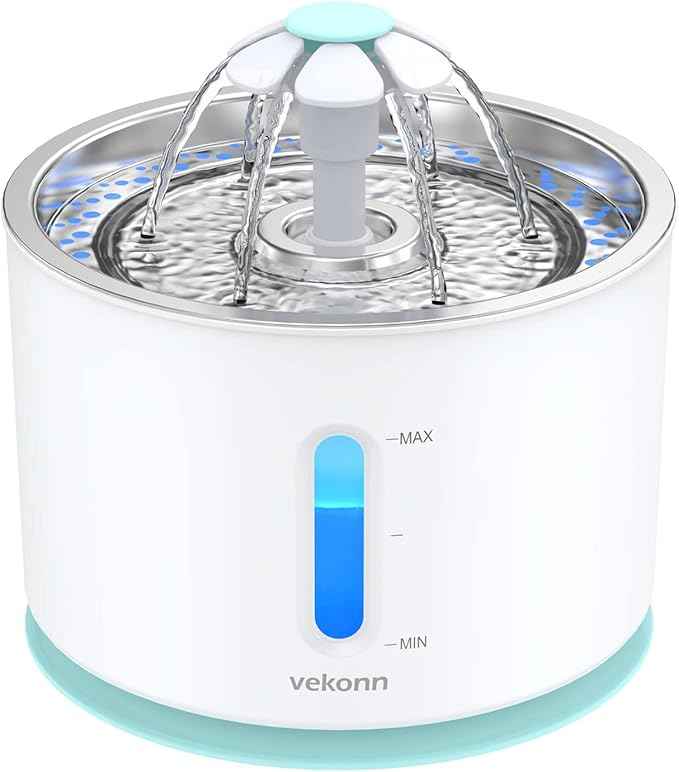 Cat Water Fountain Filters, 6-Pack Round Carbon Filters for Stainless Steel Top Cat Fountain