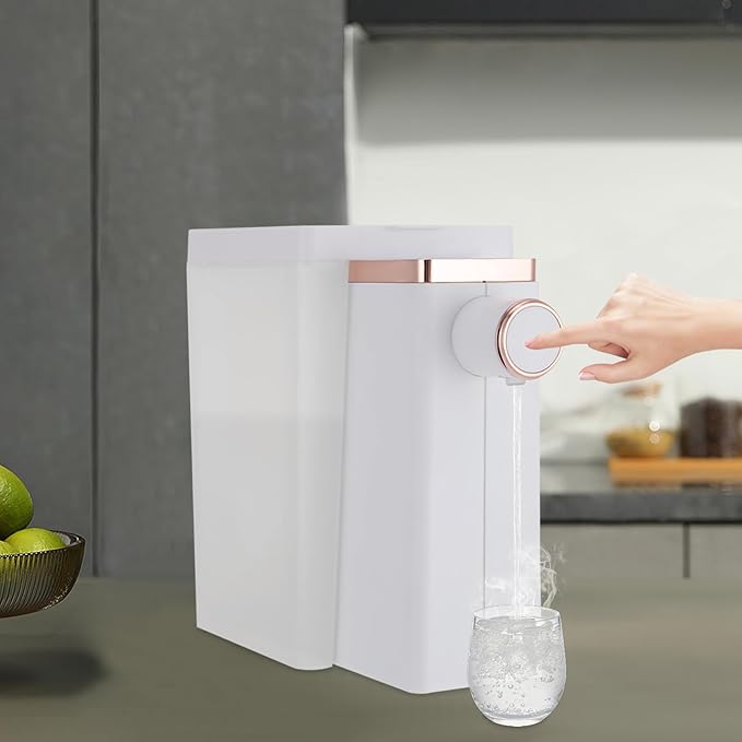 Water Dispenser, Adjustable Instant Hot Water Dispenser, 1.6L Electric Tea Kettle with Lock & Night Lights, 2100W Portable Countertop Water Filter System Large Water Boiler Maker for Homes, Offices
