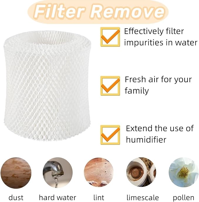 4-Pack Humidifier Replacement Filter Compatible with Canopy Plus Humidifier Only, Wood Pulp & Paper Filter
