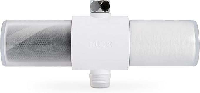 Weddell Duo Shower Filter – NSF Certified Shower Filter for Chlorine Reduction, Lead-Free, Easy Installation, Award-Winning Filter for Healthier Hair & Skin (White)