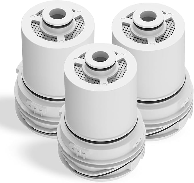 3-PACK, Compatible with Delta Clarifi Shower Filter Cartridge for 7RC100 & 5RC100, Reduces Chlorine for Healthier Skin & Hair.