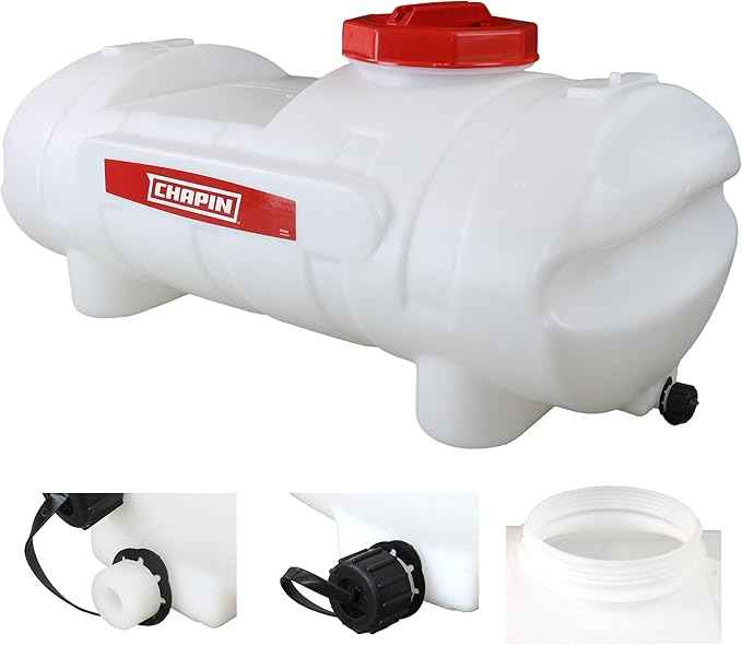 Chapin 97004: 15 Gallon Water Storage Tank, Utility Water Tank, Water Supply, for Farms, Acreage, Gardens, Orchards, Translucent White