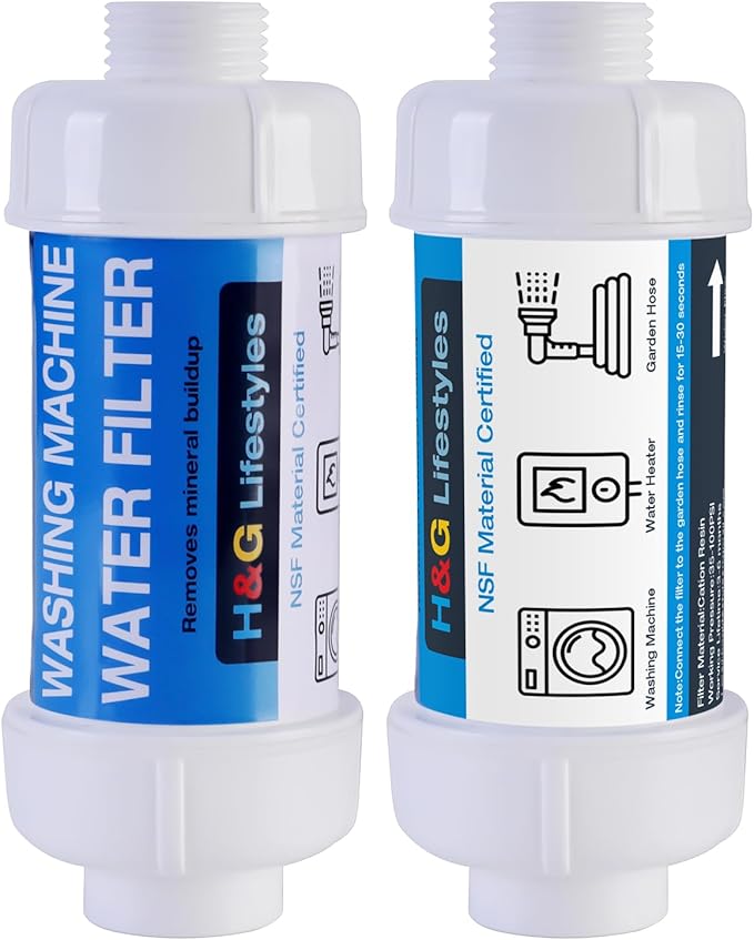 H&G Lifestyles Inline Sediment Anti-Scale Filter, Water Hose Filter, Reduce Water Hardness,with 3/4