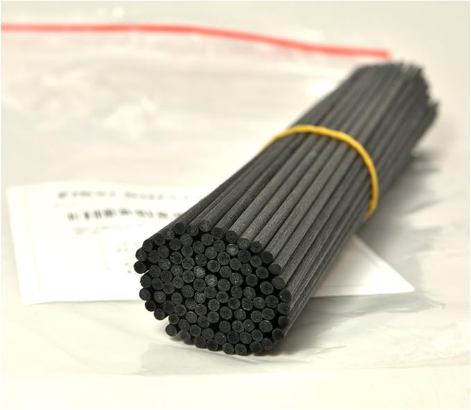 100 Pieces Fiber Reed Diffuser Replacement Refill Sticks (10" x 3mm, Black) - AquaVibe