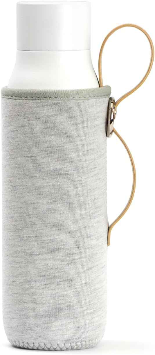 LARQ Bottle Limited Edition Travel Sleeve with Easy-Carry Leather Strap - 17 oz/24 oz, Heather Grey