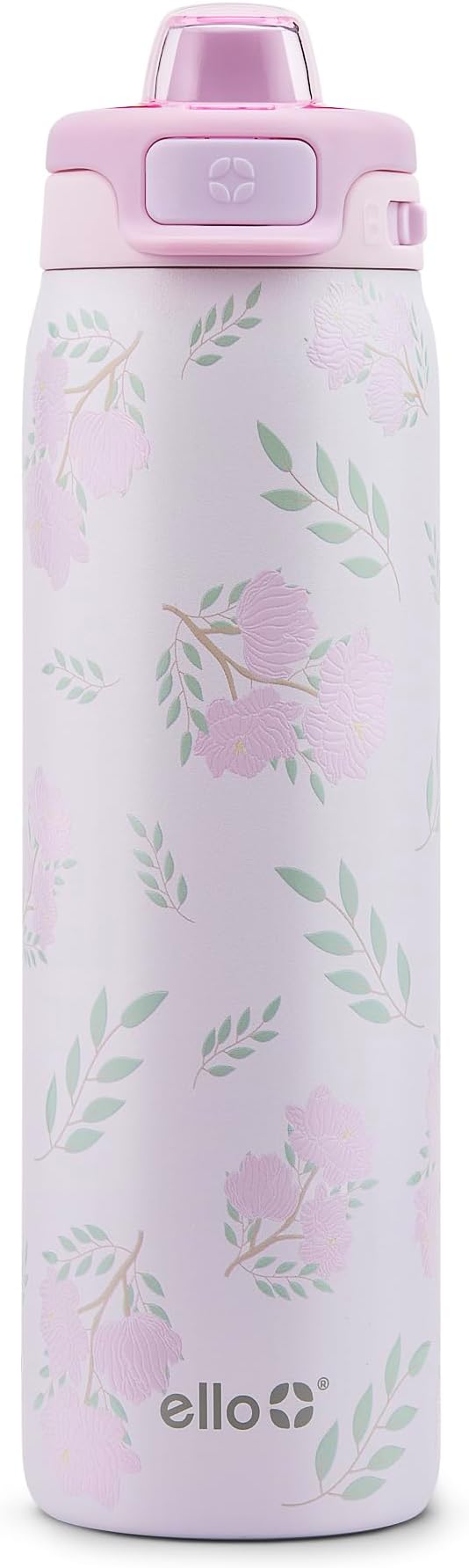 Ello Pop & Fill Stainless Steel Water Bottle with Quick Fill Technology, Double Walled Vacuum Insulated Metal, Leak Proof Locking Lid, Sip & Chug, BPA Free, Holiday Gift for Him Her, 22oz, 32oz, 40oz