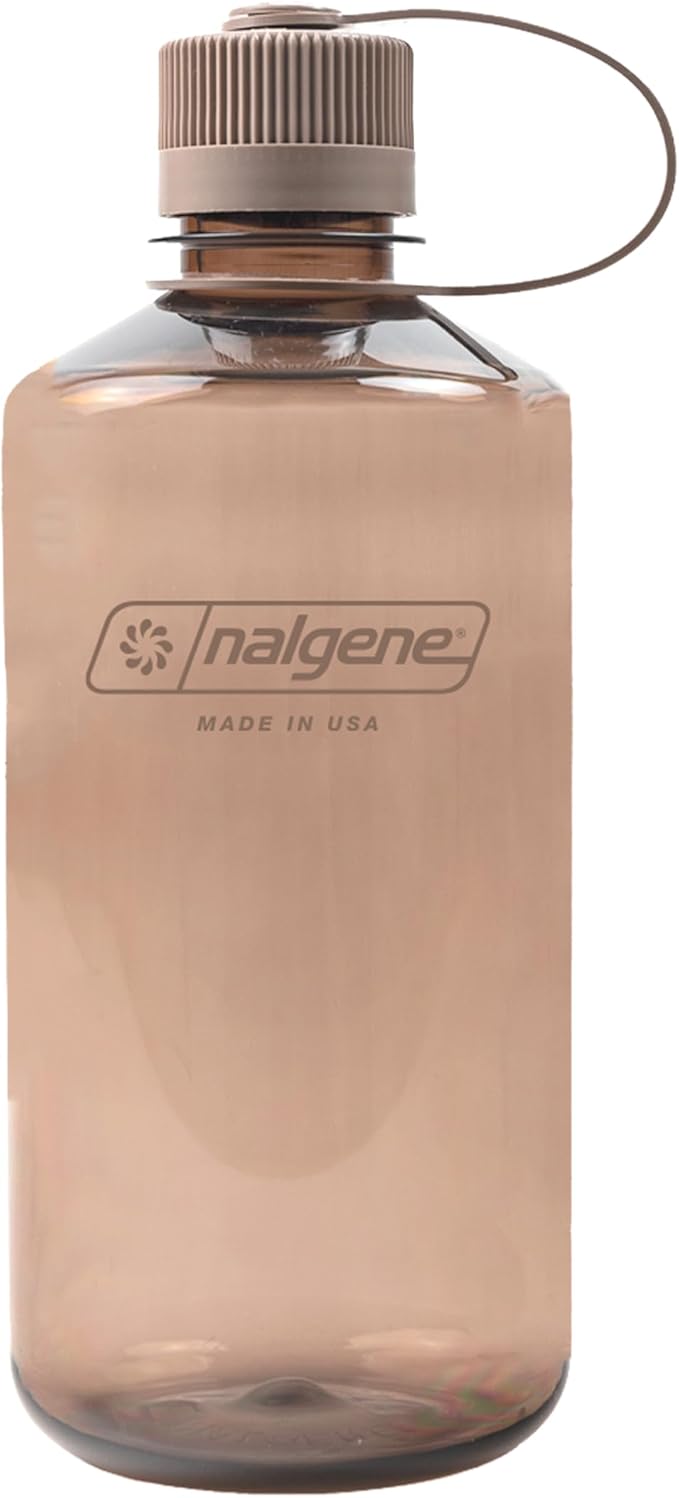 Nalgene 32 oz Narrow Mouth Water Bottle | BPA-Free, Durable & Leak Proof, Lightweight Bottle for Gym, Office & Travel, Mocha
