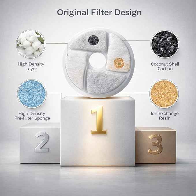 Viva Paws Cat Water Fountain Stainless Steel – Ultra-Quiet Automatic Drinking Fountain for Cats, 2.2L Indoor Pet Fountain with 4-Stage Filtration for Fresh & Clean Water