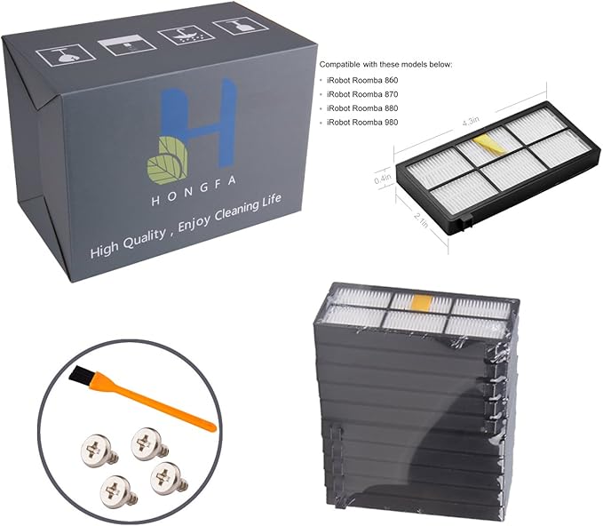 Replacement for iRobot Roomba Filters 960 981,15 Packs 800 and 900 Series Hepa Filters for Roomba 960 980 870 880 960 877 871 880 890 891 805 Robotic Vacuum Parts - AquaVibe